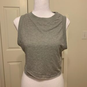 Gray crop tank